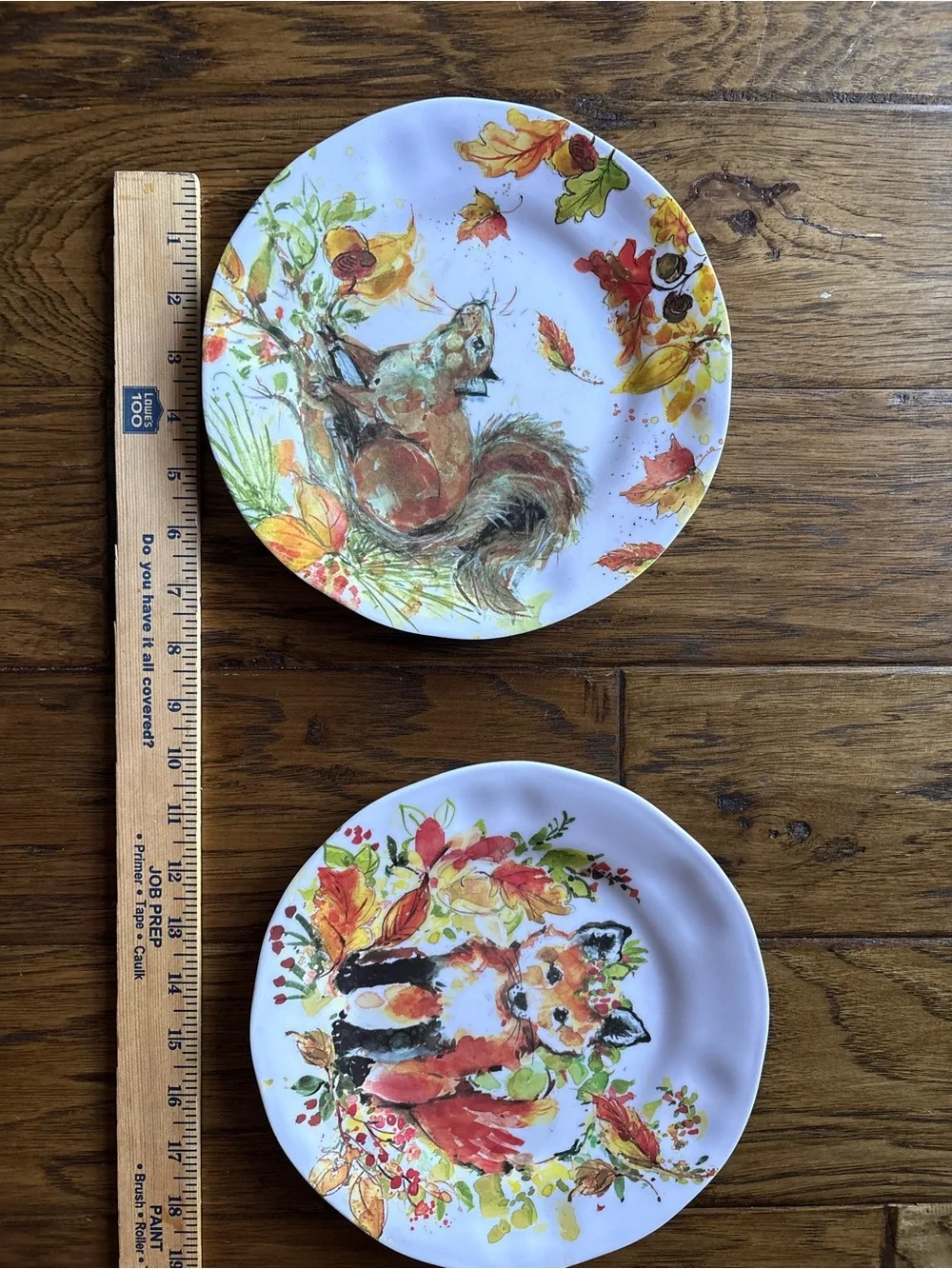 Charm & Cheer Woodland Fall Melamine Plates Set of 2